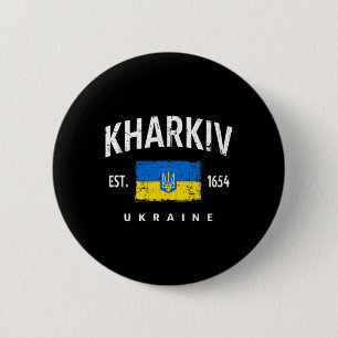 Badge Rond 5 Cm Kharkiv Ukraine Ukrayina