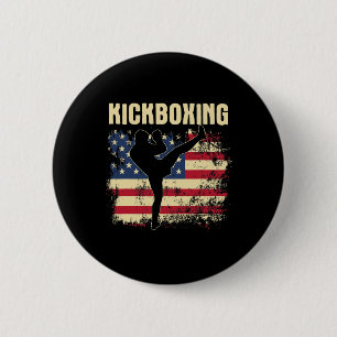 Badge Rond 5 Cm Kickboxing - Entraîneur d'arts martiaux mixtes Kic