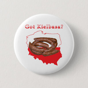 Badge Rond 5 Cm Kielbasa obtenu carte polonaise