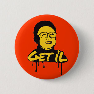 Badge Rond 5 Cm Kim Jong-il