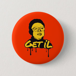 Badge Rond 5 Cm Kim Jong Il - Get's Il