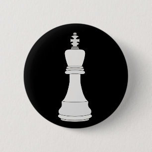 Badge Rond 5 Cm King Chess
