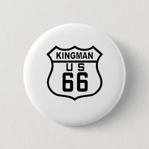 Badge Rond 5 Cm Kingman, itinéraire 66 de l'Arizona
