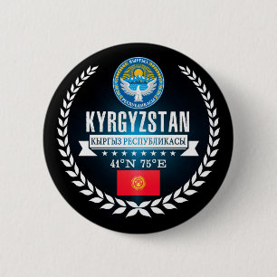 Badge Rond 5 Cm Kirghizistan