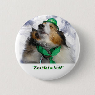 Badge Rond 5 Cm Kiss Me I'm Irish pin