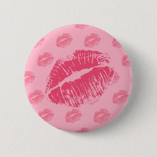 Badge Rond 5 Cm Kiss rose