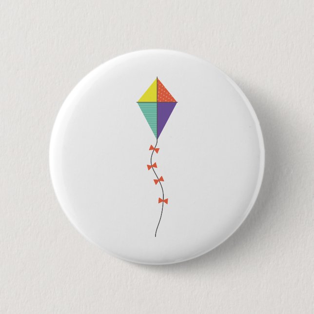 Badge Rond 5 Cm Kite coloré (Devant)
