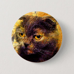 Badge Rond 5 Cm Kitty.
