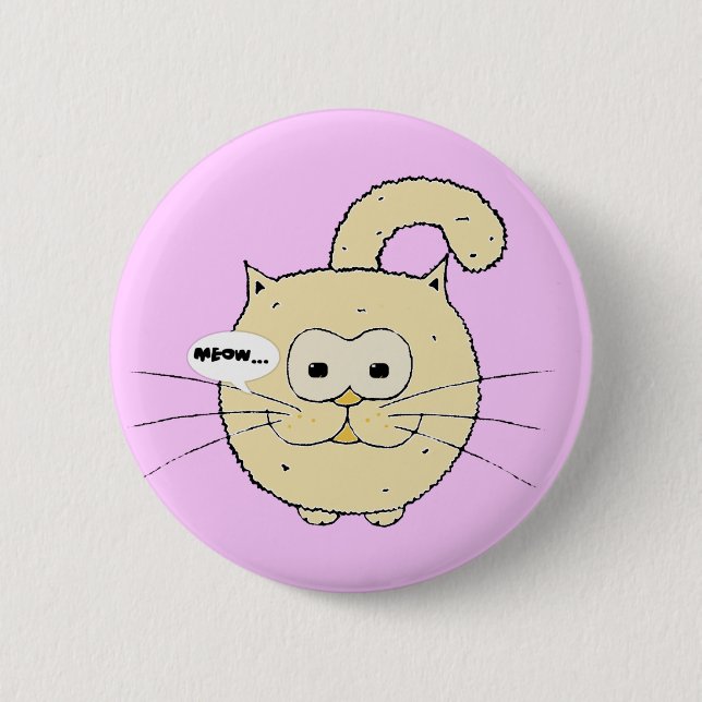 Badge Rond 5 Cm Kitty-chat (Devant)