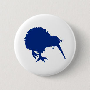 Badge Rond 5 Cm Kiwi bleu