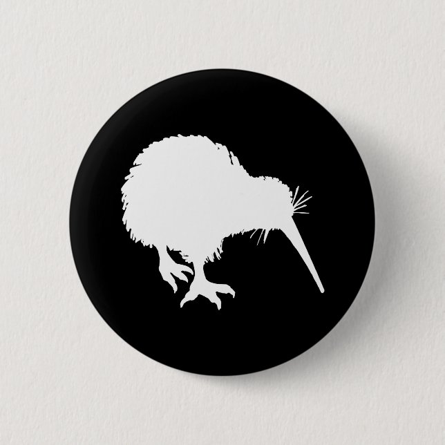 Badge Rond 5 Cm Kiwi Silhouette (Devant)
