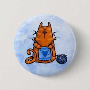 Badge Rond 5 Cm knit d'amour de paix