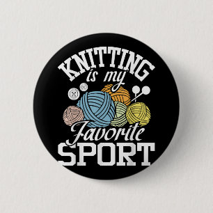 Badge Rond 5 Cm Knit se passe drôle Tricot chemise Knitters Fierté