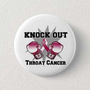 Badge Rond 5 Cm Knock Out Throat Cancer