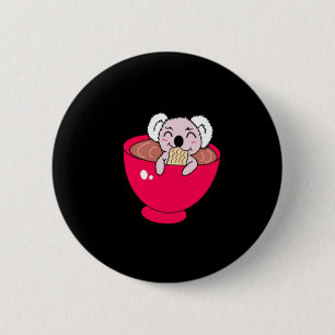 Badge Rond 5 Cm Koala dans Ramen