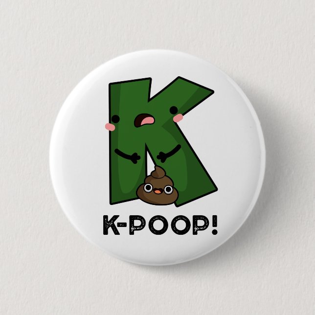 Badge Rond 5 Cm Kobop Funny K-pop Poo Pun (Devant)