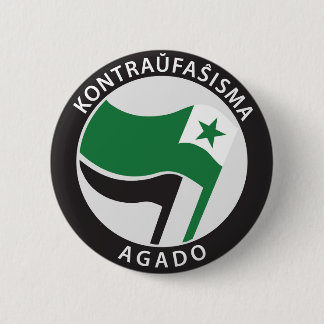 Badge Rond 5 Cm Kontraŭfaŝisma-agado Esperanto