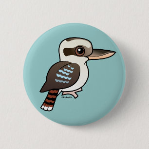 Badge Rond 5 Cm Kookaburra riant