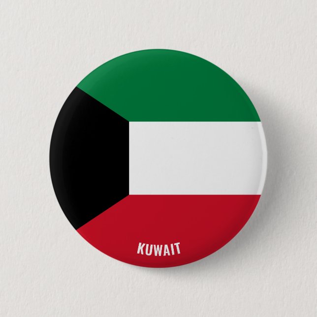 Badge Rond 5 Cm Koweït Drapeau mignon Patriotique (Devant)