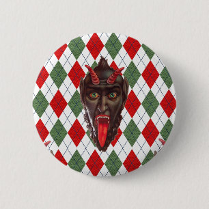 Badge Rond 5 Cm krampus de Noël
