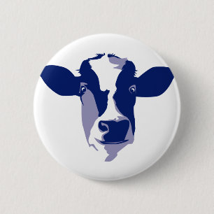 Badge Rond 5 Cm Kuhkopf