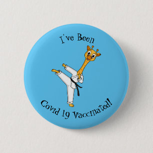 Badge Rond 5 Cm Kung Fu giraffe