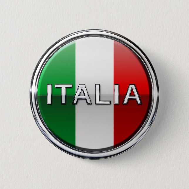 Badge Rond 5 Cm La Bandiera - le drapeau italien (Devant)
