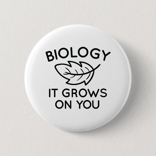 Badge Rond 5 Cm La Biologie, Ça Passe Sur Vous (Devant)