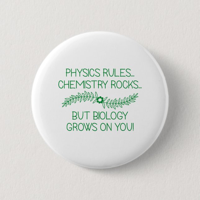 Badge Rond 5 Cm La biologie grandit sur vous (Devant)