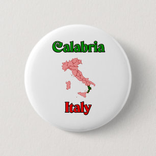 Badge Rond 5 Cm La Calabre Italie
