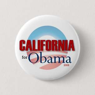 Badge Rond 5 Cm La Californie pour Obama