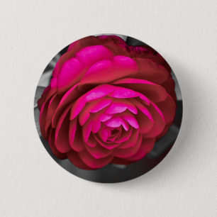 Badge Rond 5 Cm La Camellia Rosy
