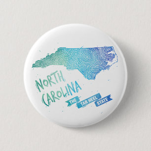 Badge Rond 5 Cm La Caroline du Nord