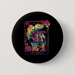 Badge Rond 5 Cm La carte de tarot des amants goth tie dye lesbienn