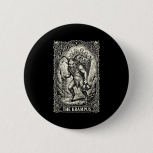 Badge Rond 5 Cm La carte de tarot Krampus Goth sorcière Pyjama noi