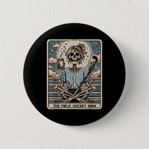 Badge Rond 5 Cm La carte tarot de la mère de hockey sur gazon
