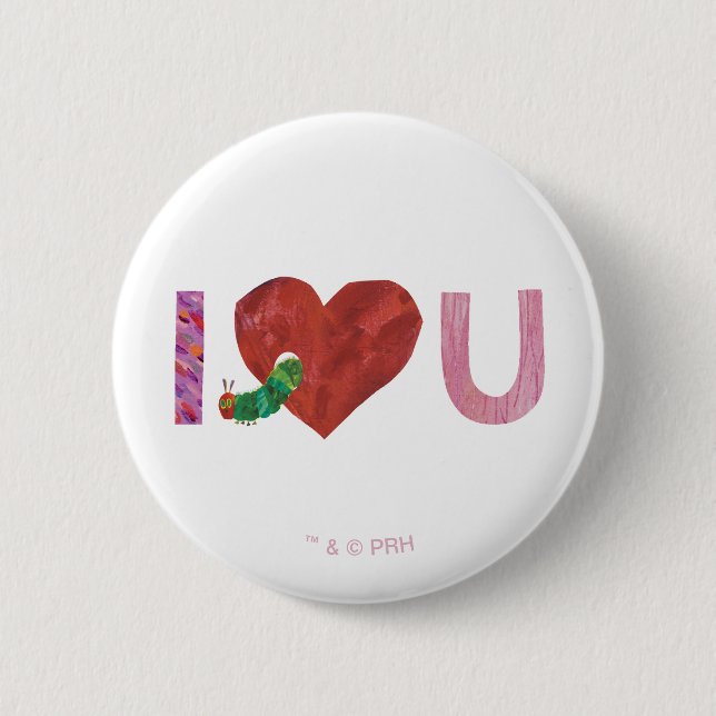 Badge Rond 5 Cm La Caterpillar Très Affamée | Je t'entends (Devant)