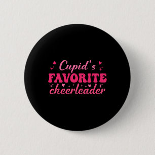 Badge Rond 5 Cm La cheerleader préférée de Cupidon pour la Saint-V