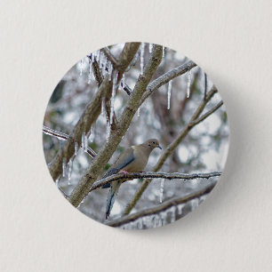 Badge Rond 5 Cm La colombe en deuil