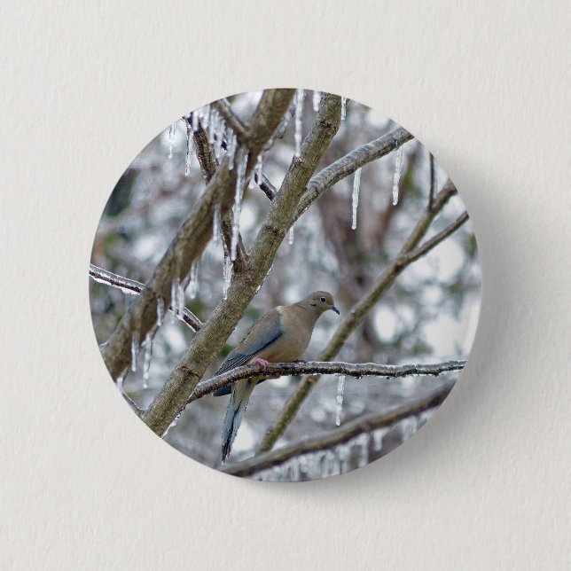 Badge Rond 5 Cm La colombe en deuil (Devant)