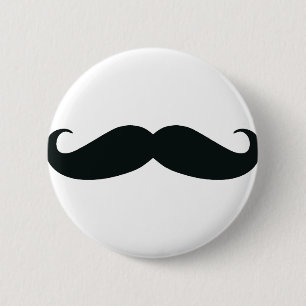 Badge Rond 5 Cm La conception de moustache