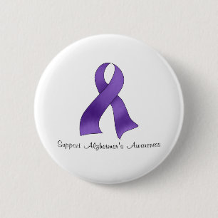 Badge Rond 5 Cm La conscience d'Alzheimer de soutien