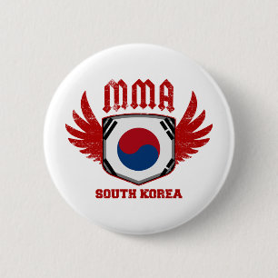 Badge Rond 5 Cm La Corée du Sud