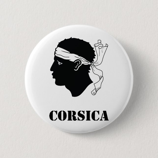 Badge Rond 5 Cm La Corse (Devant)
