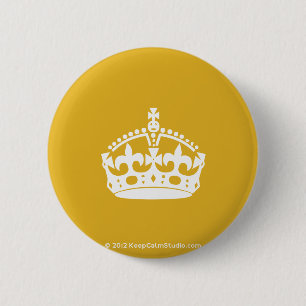 Badge Rond 5 Cm La couronne blanche au calme sur le Arrière - pla