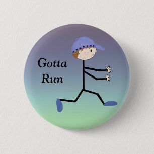 Badge Rond 5 Cm La course me rend heureuse