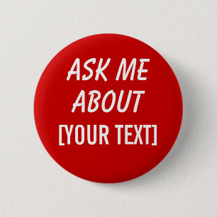 Badge Rond 5 Cm La coutume m'interrogent au sujet du bouton