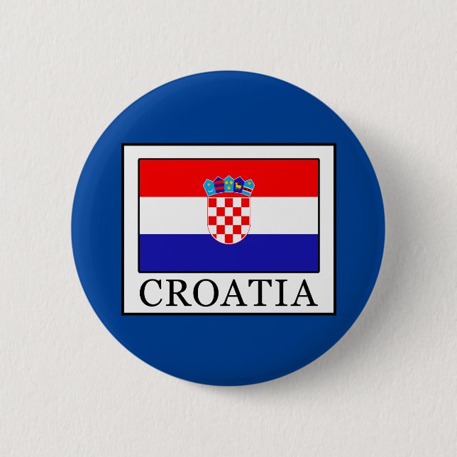 Badge Rond 5 Cm La Croatie (Devant)