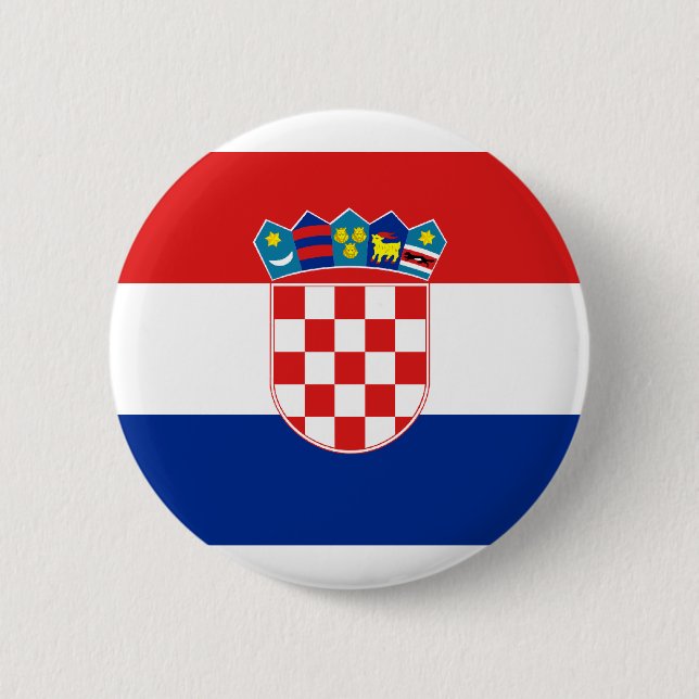 Badge Rond 5 Cm La Croatie, Croatie (Devant)