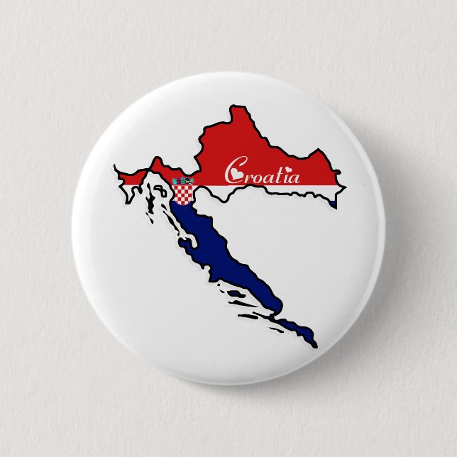 Badge Rond 5 Cm La Croatie fraîche (Devant)